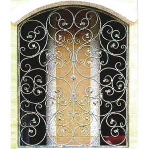 Wrought iron window guard style4