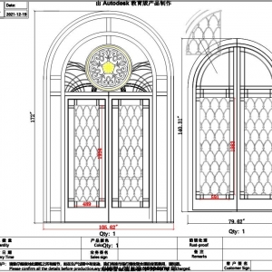 Hench Wrought Iron Gates Iron Doors Railing Fence  CAD Design Project8
