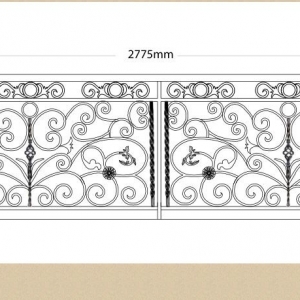 Hench Wrought Iron Gates Iron Doors Railing Fence  CAD Design Project9