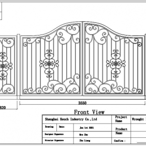 Hench Wrought Iron Gates Iron Doors Railing Fence  CAD Design Project20