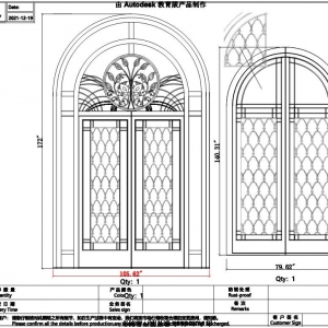 Hench Wrought Iron Gates Iron Doors Railing Fence  CAD Design Project27