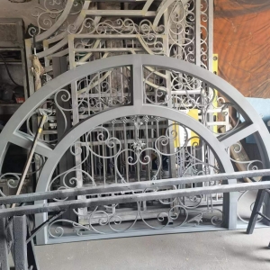 Large wrought iron doors fabricated for USA