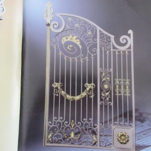Wrought iron gates manufacturers China garden metal steel driveway swing sliding gate sppliers Hc-g16