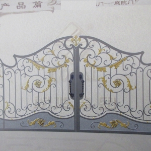 Wrought iron gates manufacturers China garden metal steel driveway swing sliding gate sppliers Hc-g25