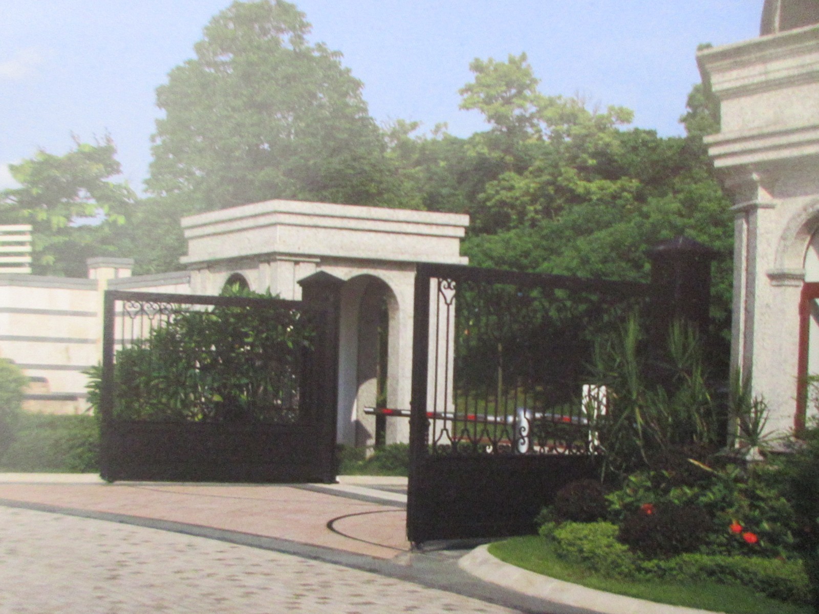 Wrought iron gates manufacturers China garden metal steel driveway swing sliding gate sppliers Hc-g28