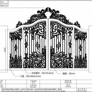 Luxury Wrought Iron Gates China Laser Cutting 1