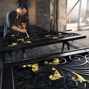 wrought iron doors China luxury design export to USA