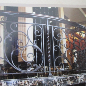 Wrought iron railings balustrades balcony manufacturers China garden metal steel railing sppliers Hc-r3