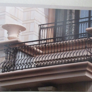 Wrought iron railings balustrades balcony manufacturers China garden metal steel railing sppliers Hc-r4