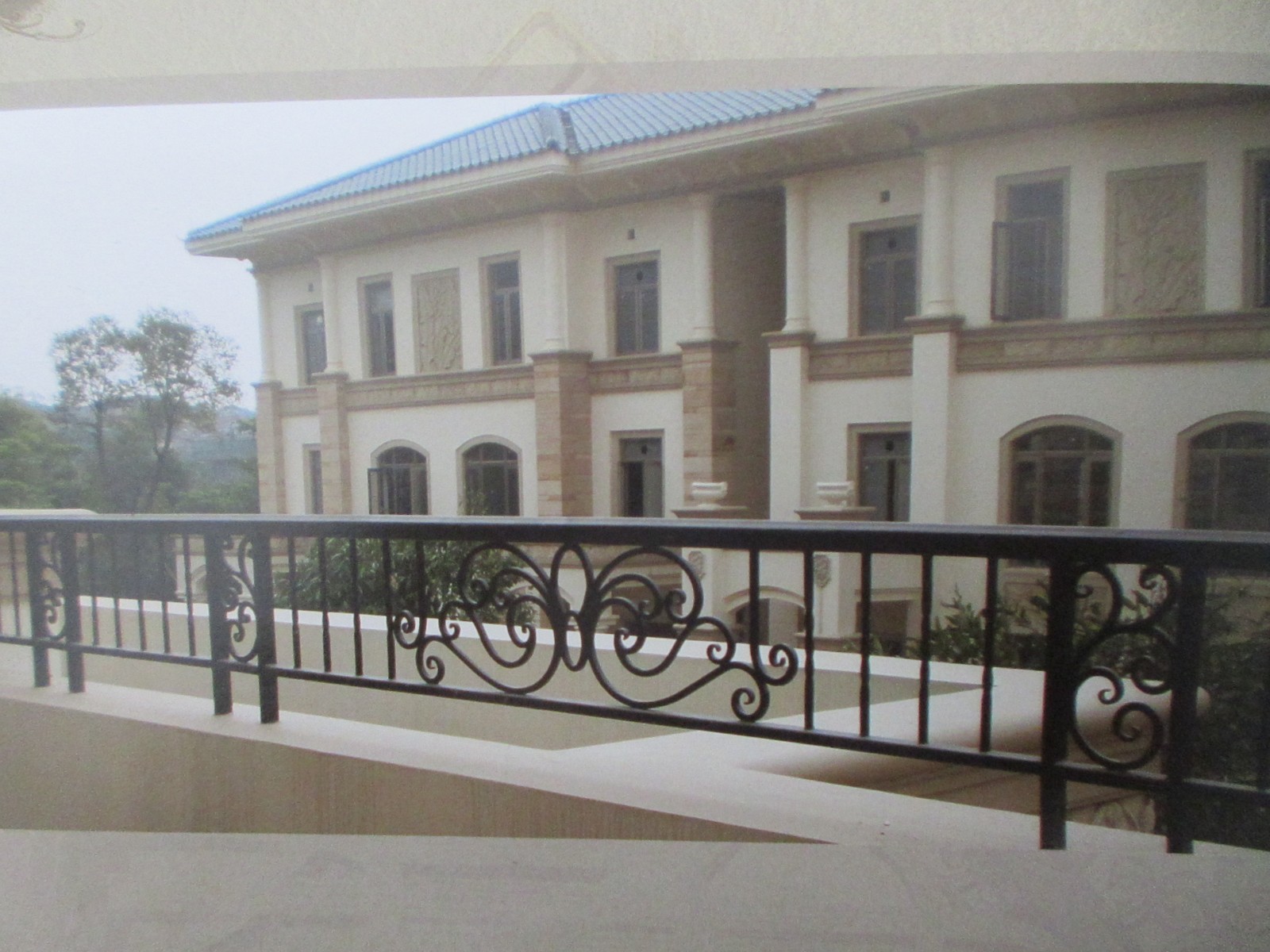 Wrought iron railings balustrades balcony manufacturers China garden metal steel railing sppliers Hc-r6