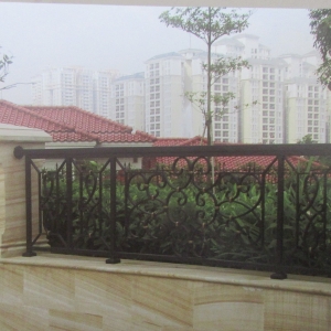 Wrought iron railings balustrades balcony manufacturers China garden metal steel railing sppliers Hc-r8