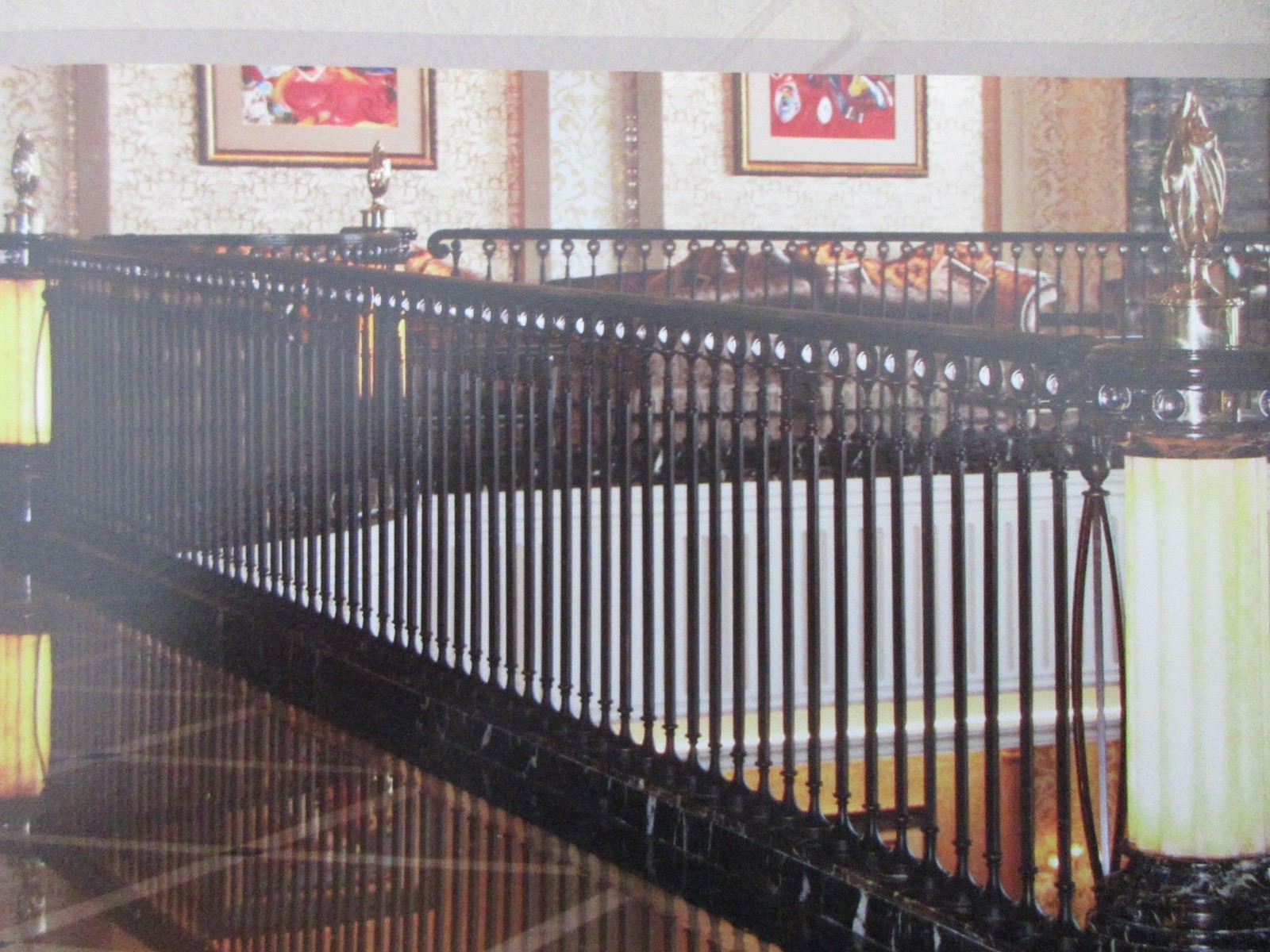 Wrought iron railings balustrades balcony manufacturers China garden metal steel railing sppliers Hc-r20