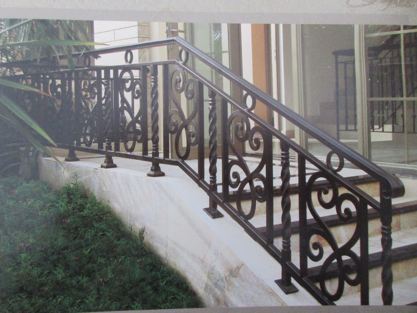 Wrought iron railings balustrades balcony manufacturers China garden metal steel railing sppliers Hc-r22