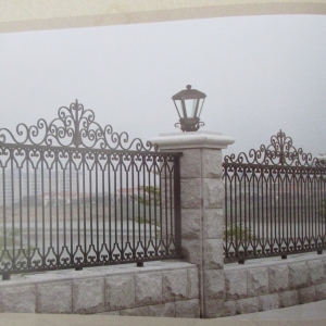 Wrought iron fence gates manufacturers China garden metal steel fencing driveway gate sppliers Hc-f4