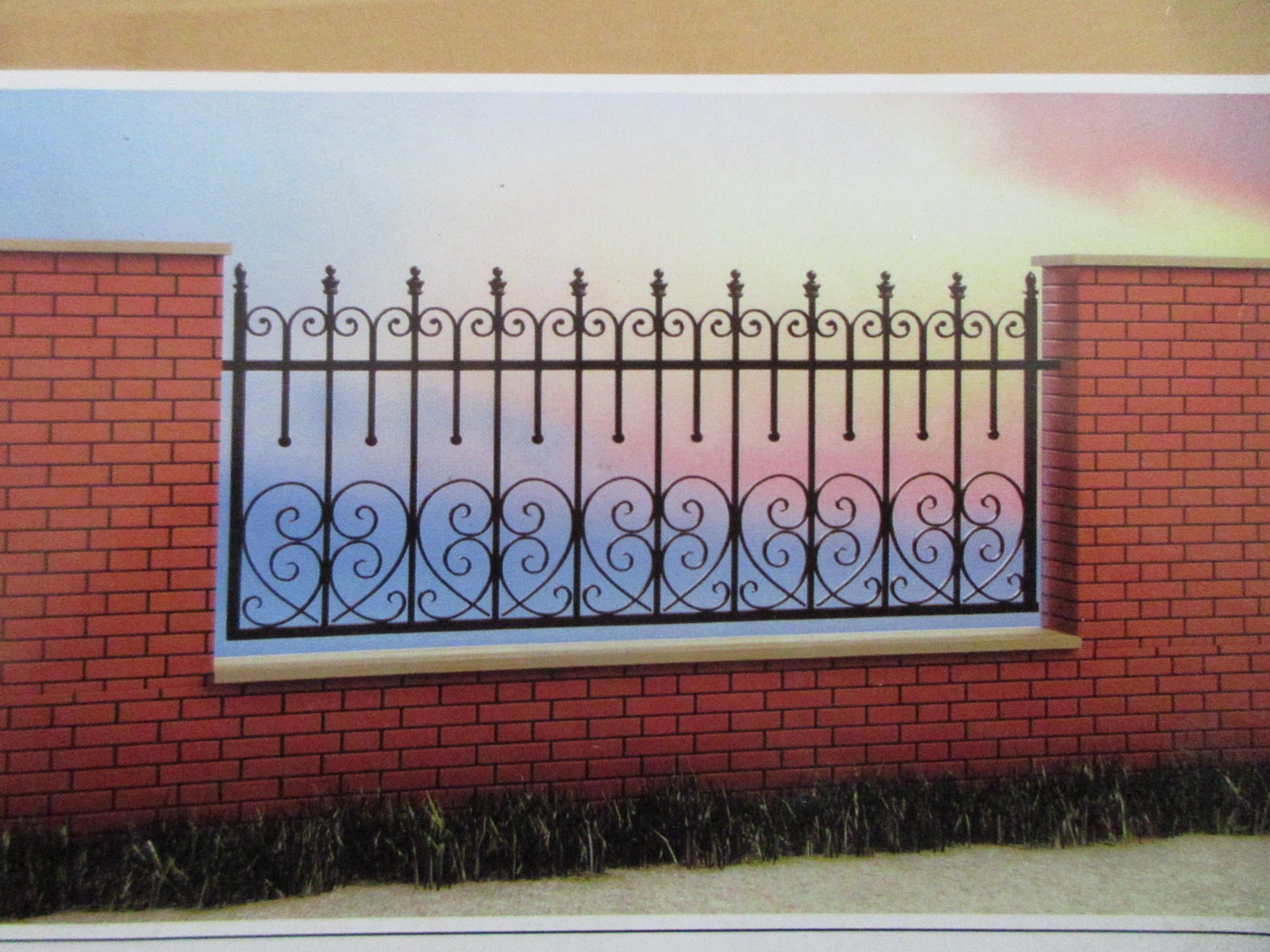 Wrought iron fence gates manufacturers China garden metal steel fencing driveway gate sppliers Hc-f7