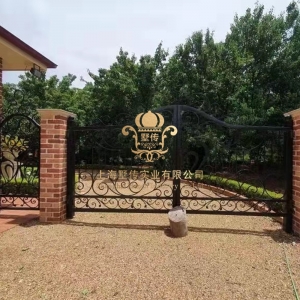 Wrought Iron Gate Manufacturers China Garden Metal Steel Driveway Swing Sliding Gates Fence Suppliers HC-Eg24