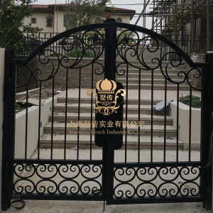  Wrought Iron Gate Manufacturers China Garden Metal Steel Driveway Swing Sliding Gates Fence Suppliers HC-Eg35