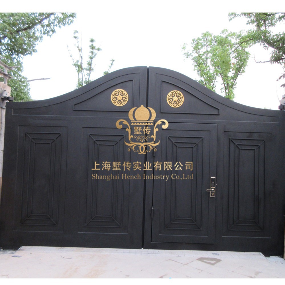 Wrought Iron Gate Manufacturers China Garden Metal Steel Driveway Swing Sliding Gates Fence Suppliers HC-Eg26