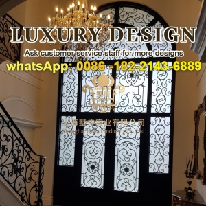 Fancy design wrought iron gates doors railing balustrades fence China  designs 7