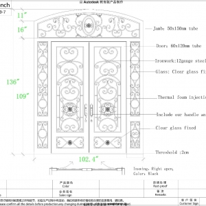 Hench Wrought Iron Gates Iron Doors Railing Fence  CAD Design Project13