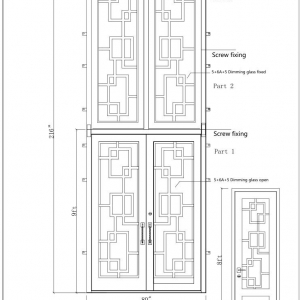 Hench Wrought Iron Gates Iron Doors Railing Fence  CAD Design Project11