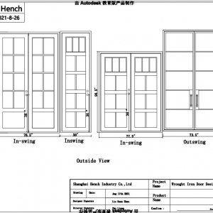 Hench Wrought Iron Gates Iron Doors Railing Fence  CAD Design Project12